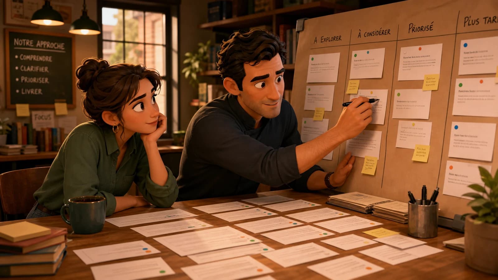 Illustration comics du cas d’usage Relier besoin client, impact et decision produit