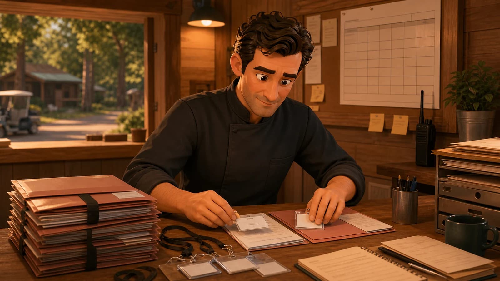 Comic illustration for the Documents, contracts, hours and arrival without panic use case