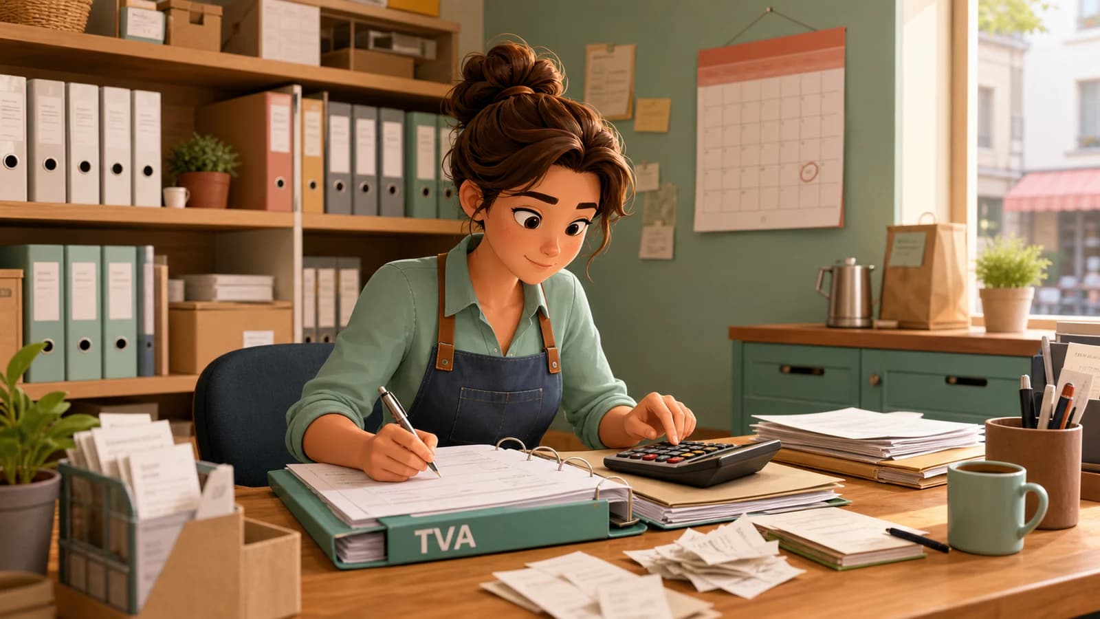 Comic illustration for the Surface VAT, documents and anomalies before the deadline use case