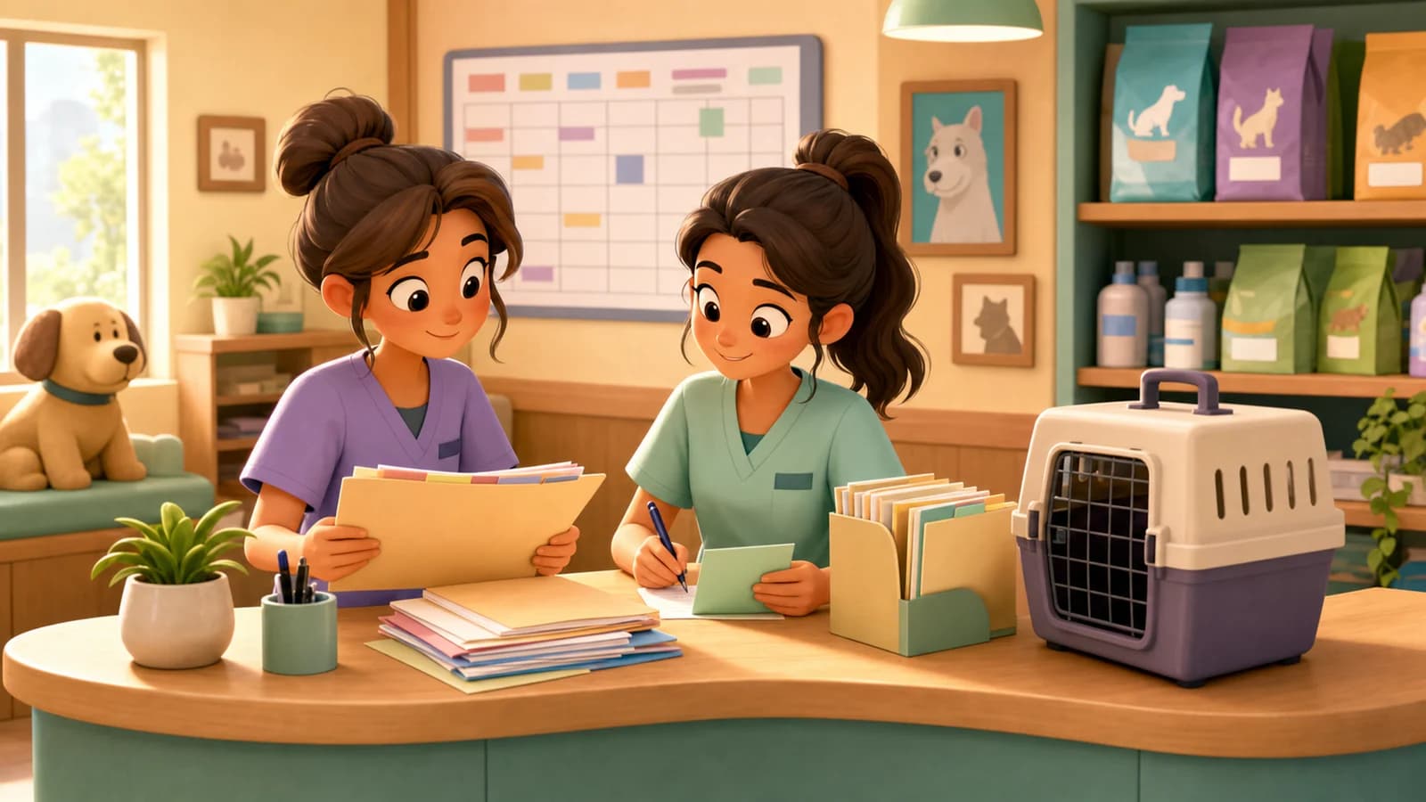Comic illustration for the Follow up vaccines, checks and documents without confusion use case