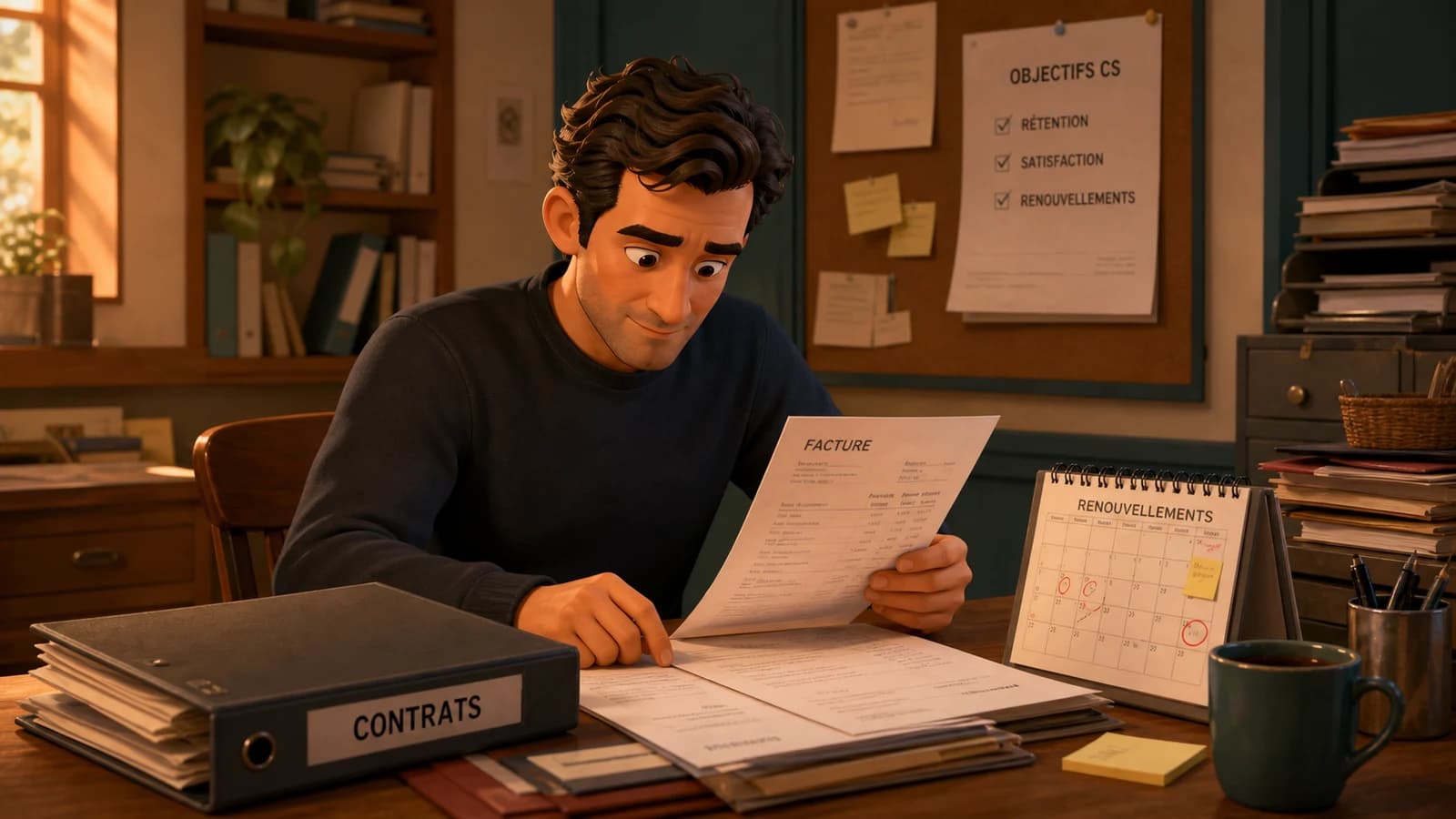 Illustration comics du cas d’usage Anticiper usage, facture, objection et relance